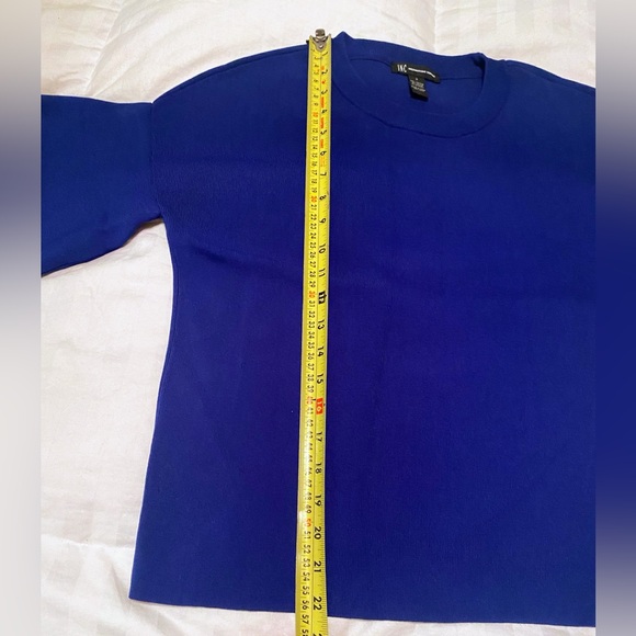 INC international concepts size small three-quarter length arms sweater blue new - Picture 8 of 11